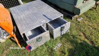 Checker plate, 2 drawer tool storage box
