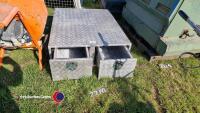 Checker plate, 2 drawer tool storage box - 2