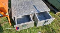 Checker plate, 2 drawer tool storage box - 4