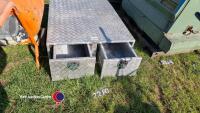 Checker plate, 2 drawer tool storage box - 5