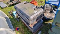 2 x moulded strap boxes - 2
