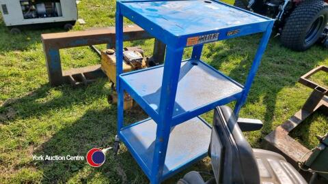 Blue workshop trolley