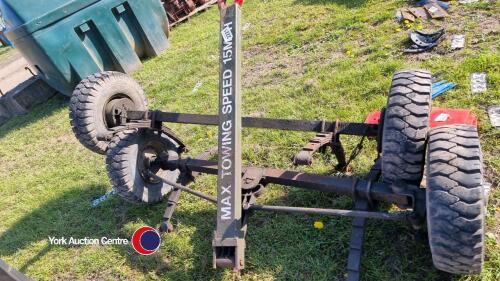 Pair of sprung axles