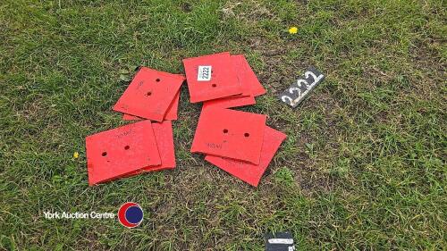11 x vogel noot wear plates, new