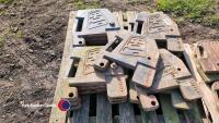 13 JCB Fastrac weights, 40kg each