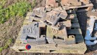 13 JCB Fastrac weights, 40kg each - 2