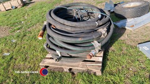 Pallet of hydraulic hoses