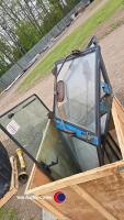 Pair Ford tractor cab doors and cab glass parts - 2