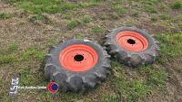 2 x 8-16 Kubota wheels and tyres - 4