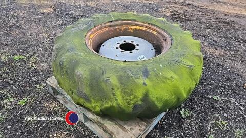 Tractor wheel, 16.9 x 28 , was on a Massey Ferguson 50B