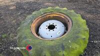 Tractor wheel, 16.9 x 28 , was on a Massey Ferguson 50B - 2