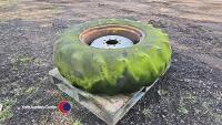 Tractor wheel, 16.9 x 28 , was on a Massey Ferguson 50B - 4