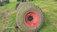 6 x 8 stud trailer wheels with flotation tyres off 14T trailer - 2