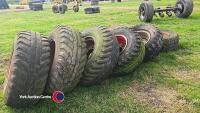 6 x 8 stud trailer wheels with flotation tyres off 14T trailer - 3