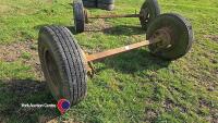 Axles with wheels