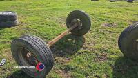 Axles with wheels