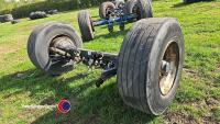 BPW axle on drum brakes c/w super single tyres