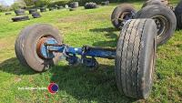 BPW axle on drum brakes c/w super single tyres