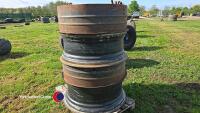 Set of black stocks duel wheel rims for 18.4 x 38 tyres c/w 8 clamps - 4