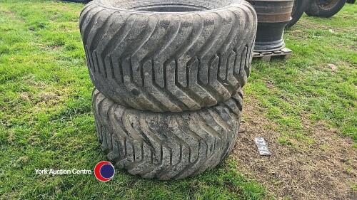 2 x 500/60/22.5 flotation tyres