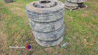 4 x 215/75/17.5 low loader tyres on rims