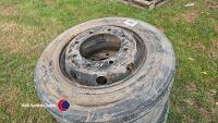 4 x 215/75/17.5 low loader tyres on rims - 2