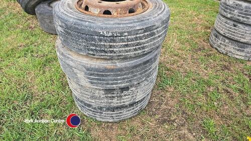 4 x 215/75/17.5 low loader tyres on rims