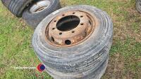 4 x 215/75/17.5 low loader tyres on rims - 2