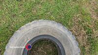 Pair of fork lift tyres with tube and flap 6.90/6.00 - 9 good inner tube, not punctured - 3