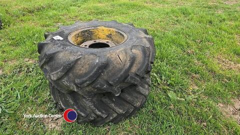 2 x 11.5/80-15.3 tyres on rims