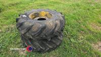 2 x 11.5/80-15.3 tyres on rims