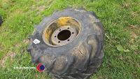 2 x 11.5/80-15.3 tyres on rims - 2