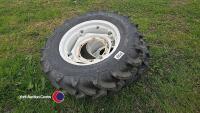 Pair Alliance 300/70R20 New Holland compact tractor wheels and tyres