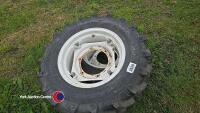 Pair Alliance 300/70R20 New Holland compact tractor wheels and tyres - 2