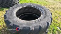 Pair 420-70R28 tyres - 2