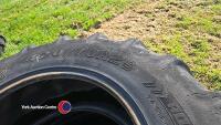 Pair 420-70R28 tyres - 3