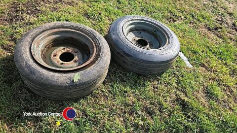 Pair 9.00-16 tyres 80%, good