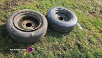 Pair 9.00-16 tyres 80%, good