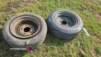 Pair 9.00-16 tyres 80%, good - 4