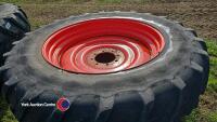 Pair 480-80R42 wheels - 2