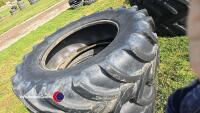Pair 520-70R38 tyres 70% - 2