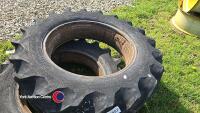 Pair 12.4-28 tyres and tubes - 2