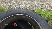 Pair 12.4-28 tyres and tubes - 3