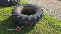 Pair 12.4-28 tyres and tubes - 4