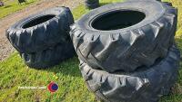 Set 4 x 15.5-80-24 tyres