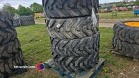 4 x loadall tyres 100-80-24 good tread and casings