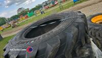 4 x loadall tyres 100-80-24 good tread and casings - 2