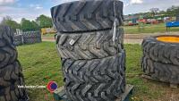 4 x loadall tyres 100-80-24 good tread and casings - 3