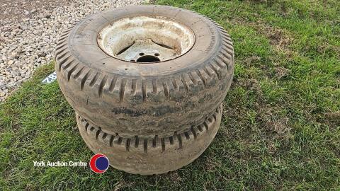 2 x 11.5/80-15.3 tyres on 6 stud rims to fit Ford New Holland 2wd tractor