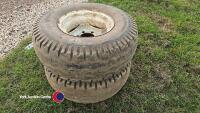 2 x 11.5/80-15.3 tyres on 6 stud rims to fit Ford New Holland 2wd tractor
